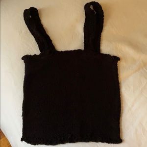 Brandy Melville Ruched Black Tank